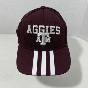 Adidas Texas A&M Aggies Maroon‎ Baseball Cap Fitted Hat Mens Size S/M